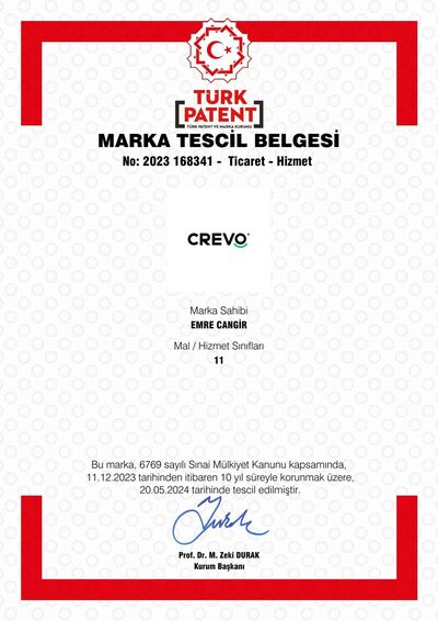 CREVO Marka Tescil Belgesi